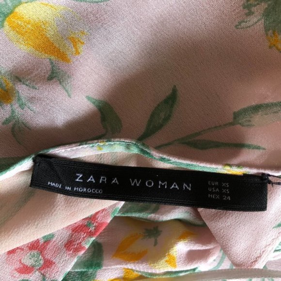 Zara Ruffled Floral Print Dress - Picture 8 of 8